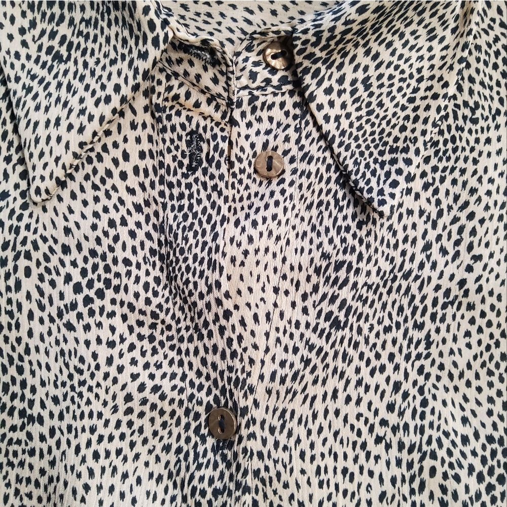 Zara Animal Print Longline Blouse Tunic Dress Size XL - Picture 11 of 16